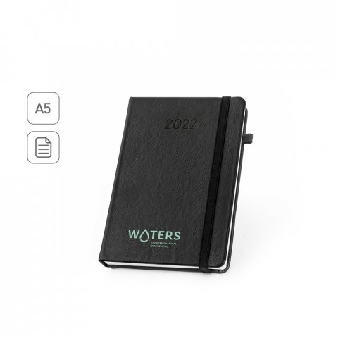 WATERS A5. Agenda A5 em PU &agrave; base de &aacute;gua