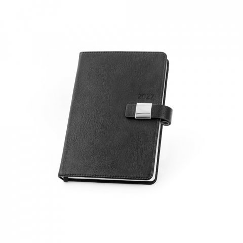 MUSSET A5. Agenda A5 em PU (58% reciclado) - Preto