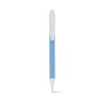 MASAI. Caneta esferogr&aacute;fica em papel kraft reciclado com escrita em azul - Azul claro