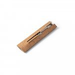 CORK II. Caneta esferogr&aacute;fica em corti&ccedil;a com escrita em azul - Natural
