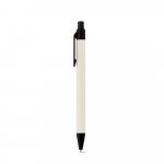 MILINK. Caneta esferogr&aacute;fica produzida atrav&eacute;s de pacotes de leite reciclado com escrita em azul - Preto