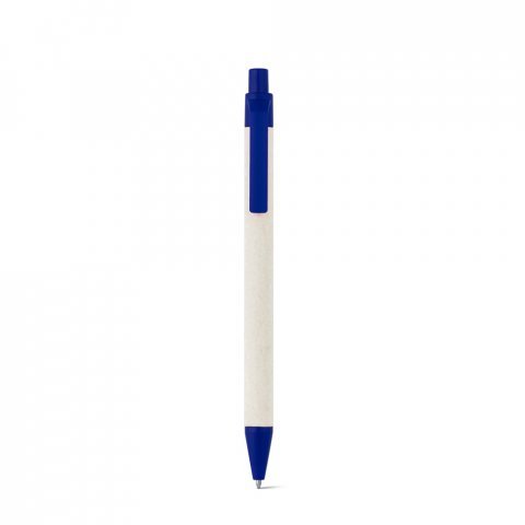 MILINK. Caneta esferogr&aacute;fica produzida atrav&eacute;s de pacotes de leite reciclado com escrita em azul - Azul