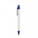 MILINK. Caneta esferogr&aacute;fica produzida atrav&eacute;s de pacotes de leite reciclado com escrita em azul - Azul