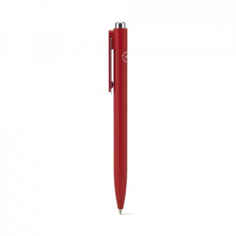 KYLIE. Caneta esferogr&aacute;fica em alum&iacute;nio 94% reciclado com escrita em azul - Vermelho