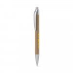 VILA&Ccedil;A. Caneta esferogr&aacute;fica em papel 100% reciclado com escrita em azul - Cinza claro