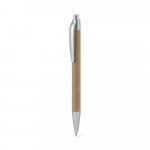 VILA&Ccedil;A. Caneta esferogr&aacute;fica em papel 100% reciclado com escrita em azul - Cinza claro