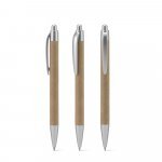 VILA&Ccedil;A. Caneta esferogr&aacute;fica em papel 100% reciclado com escrita em azul