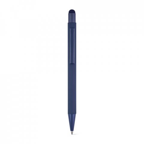 CLINT MATE. Caneta esferogr&aacute;fica com um design moderno em alum&iacute;nio 100% reciclado, com acabamento mate - Azul