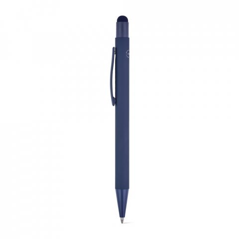 CLINT MATE. Caneta esferogr&aacute;fica com um design moderno em alum&iacute;nio 100% reciclado, com acabamento mate - Azul