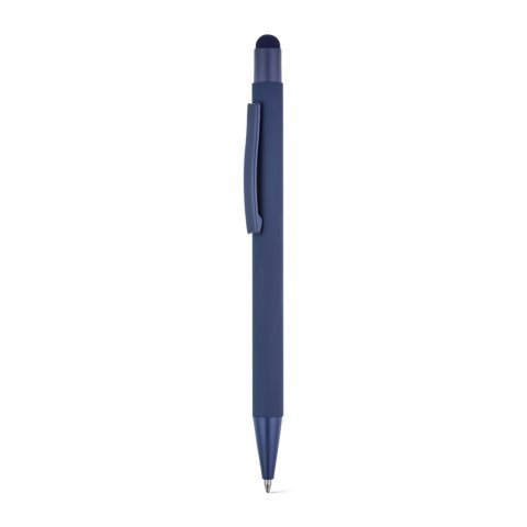 CLINT MATE. Caneta esferogr&aacute;fica com um design moderno em alum&iacute;nio 100% reciclado, com acabamento mate - Azul