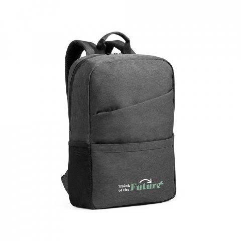 REPURPOSE BACKPACK. Mochila para notebook (15.6") em poli&eacute;ster reciclado 600D de alta densidade (12 L) - Cinza