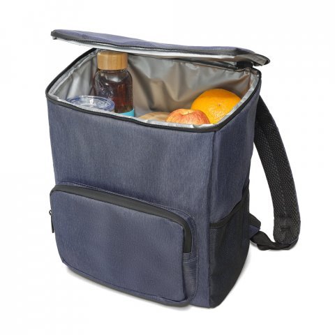 BOSTON COOLER. Cooler. Mochila com isolamento t&eacute;rmico em Nylon 2Tone com interior forrado em PEVA 14 L - Azul