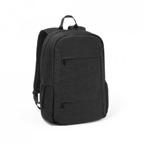 BUSINESS. Mochila para notebook 15.6" em poli&eacute;ster reciclado 300D 18 L - Preto