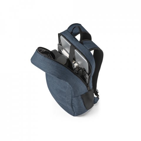 BUSINESS. Mochila para notebook 15.6" em poli&eacute;ster reciclado 300D 18 L - Azul