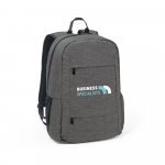BUSINESS. Mochila para notebook 15.6" em poli&eacute;ster reciclado 300D 18 L - Cinza escuro