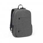 BUSINESS. Mochila para notebook 15.6" em poli&eacute;ster reciclado 300D 18 L - Cinza escuro
