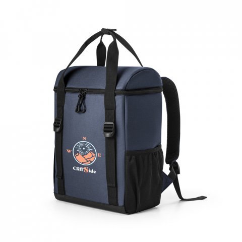 ROMA L. Cooler. Mochila t&eacute;rmica almofadada em ripstop poli&eacute;ster reciclado 600D com interior forrado em PEVA 16 L - Azul