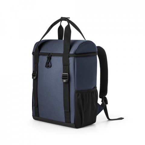 ROMA L. Cooler. Mochila t&eacute;rmica almofadada em ripstop poli&eacute;ster reciclado 600D com interior forrado em PEVA 16 L - Azul