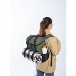 ROMA L. Cooler. Mochila t&eacute;rmica almofadada em ripstop poli&eacute;ster reciclado 600D com interior forrado em PEVA 16 L - Verde escuro