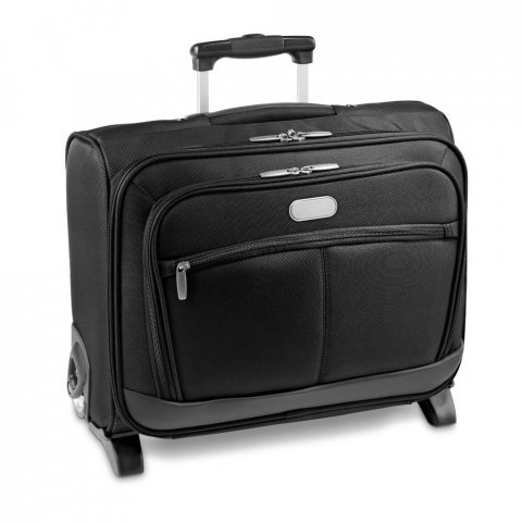MOURA. Mala de viagem para notebook (15.6") em c. sint&eacute;tico e 1680D com caixa r&iacute;gida e 2 rodas (20 L)