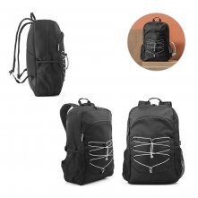 DELFOS BACKPACK. Mochila para notebook 15.6" em 300D e 600D, ambos em poliéster reciclado com elementos refletores 18 L
