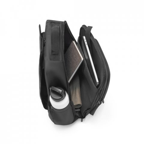 SEVILLE. Mochila trolley em 900D com revestimento resistente à água, com bolso para 17.3" 28 L - Preto