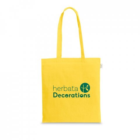 MEXICO. Sacola em algod&atilde;o reciclado e poli&eacute;ster reciclado sem tingimento (140 g/m&sup2;) sem tingimento - Amarelo