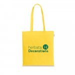 MEXICO. Sacola em algod&atilde;o reciclado e poli&eacute;ster reciclado sem tingimento (140 g/m&sup2;) sem tingimento - Amarelo