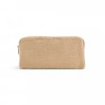 SEYCHELLES. Bolsa de cosm&eacute;ticos em juco (mistura de algod&atilde;o e juta, 260g/m&sup2;) em juco com interior forrado em 70% algod&atilde;o reciclado e 30% poli&eacute;ster reciclado - Natural