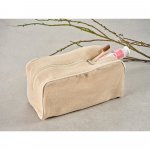 SEYCHELLES. Bolsa de cosm&eacute;ticos em juco (mistura de algod&atilde;o e juta, 260g/m&sup2;) em juco com interior forrado em 70% algod&atilde;o reciclado e 30% poli&eacute;ster reciclado