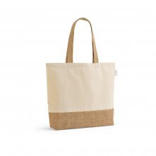 Sacola em 70% algodão reciclado e 30% poliéster reciclado (220 g/m²) com base em juta