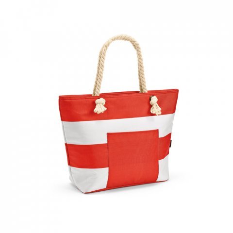 HAVA&Iacute;. Sacola t&eacute;rmica em poli&eacute;ster reciclado 600D 16 L - Vermelho