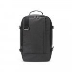 CIES. Mochila desenvolvida para cumprir as dimens&otilde;es exigidas pelas companhias a&eacute;reas em poli&eacute;ster reciclado 600D de alta densidade com acabamento repelente &agrave; &aacute;gua (20 L) - Cinza escuro