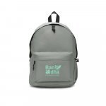ROSARIO. Mochila em poliéster reciclado 600D com bolso frontal espaçoso 18 L - Cinza claro
