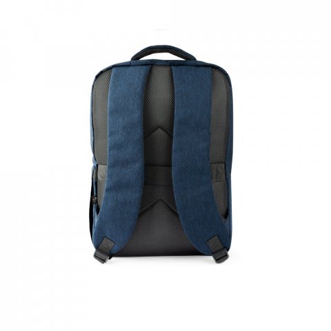 COVENTRY. Mochila, totalmente almofadada, para notebook 15,6" em poliéster reciclado 300D de alta densidade 18 L - Azul marinho