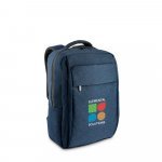 COVENTRY. Mochila, totalmente almofadada, para notebook 15,6" em poliéster reciclado 300D de alta densidade 18 L - Azul marinho