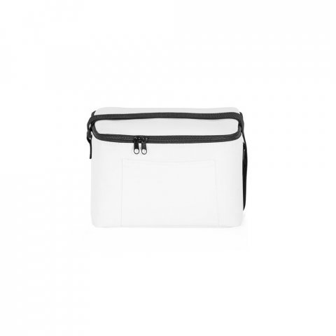 CANCUN. Cooler. Bolsa t&eacute;rmica em poli&eacute;ster reciclado 600D com interior forrado em PEVA 7 L - Branco