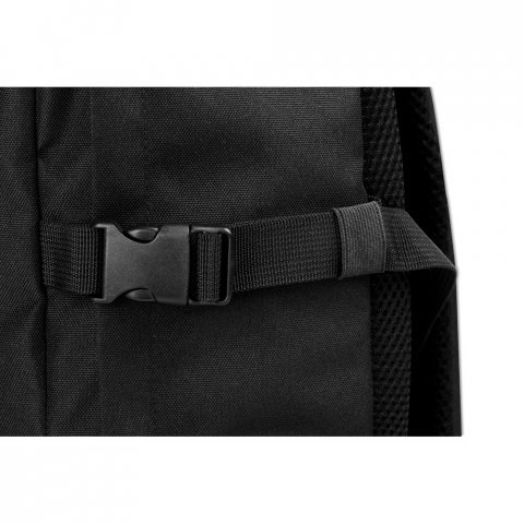 EDINBURGH BPACK. Mochila estilo militar em poliéster reciclado 600D, de alta densidade, com bolso para notebook 17.3" 21 L - Preto