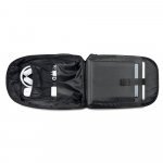 YANGON BPACK. Mochila antirroubo, em poliéster reciclado 600D twill, resistente à água, e bolso para notebook 17.3" 20 L - Preto