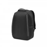YANGON BPACK. Mochila antirroubo, em poliéster reciclado 600D twill, resistente à água, e bolso para notebook 17.3" 20 L - Preto