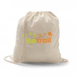 HANOVER. Sacola tipo mochila 100% algod&atilde;o (100 g/m&sup2;) - Natural claro