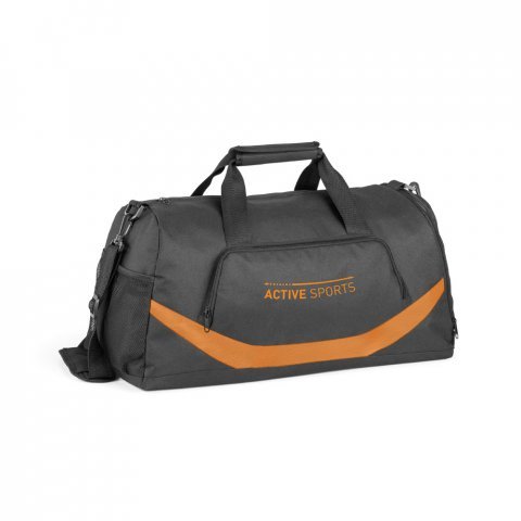 BAGO. Bolsa esportiva em 300D e 1680D com fundo em placa semi-r&iacute;gida (35 L) - Laranja