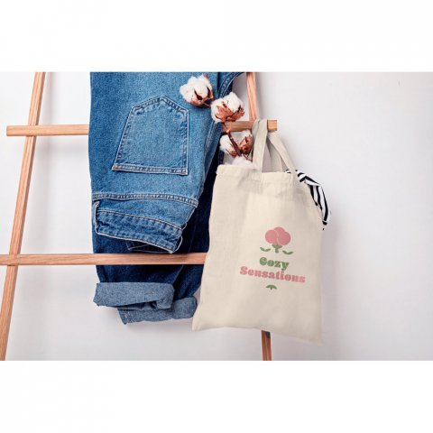 LEON. Sacola 100% algod&atilde;o org&acirc;nico (140 g/m&sup2;)