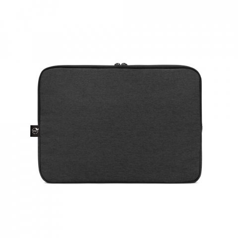 NEWCASTLE. Pasta para notebook 14" em poliéster reciclado 600D de alta densidade - Cinza escuro