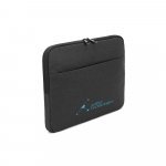NEWCASTLE. Pasta para notebook 14" em poliéster reciclado 600D de alta densidade - Cinza escuro