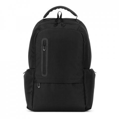 BOSTON SOLID. Mochila para notebook (17") em nylon 150D com 2 compartimentos acolchoados - Preto