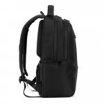 BOSTON SOLID. Mochila para notebook (17") em nylon 150D com 2 compartimentos acolchoados - Preto