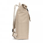 SAINT. Mochila "roll top" em algod&atilde;o reciclado e poli&eacute;ster reciclado (380 g/m&sup2;) - Natural