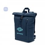 SAINT. Mochila "roll top" em algod&atilde;o reciclado e poli&eacute;ster reciclado (380 g/m&sup2;)