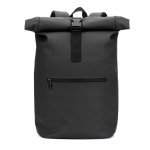 PORTLAND. Mochila "roll top" em PU com bolso para notebook (16") - Preto